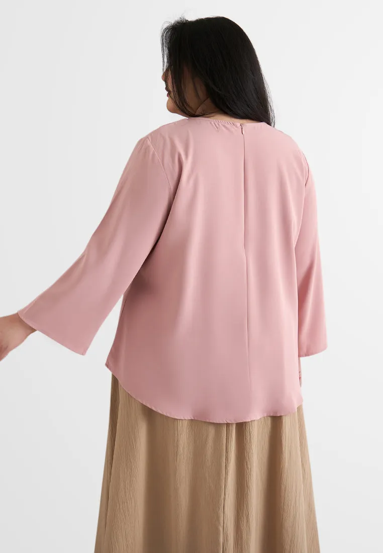 Amelia Minimalist Slit Sleeve Blouse