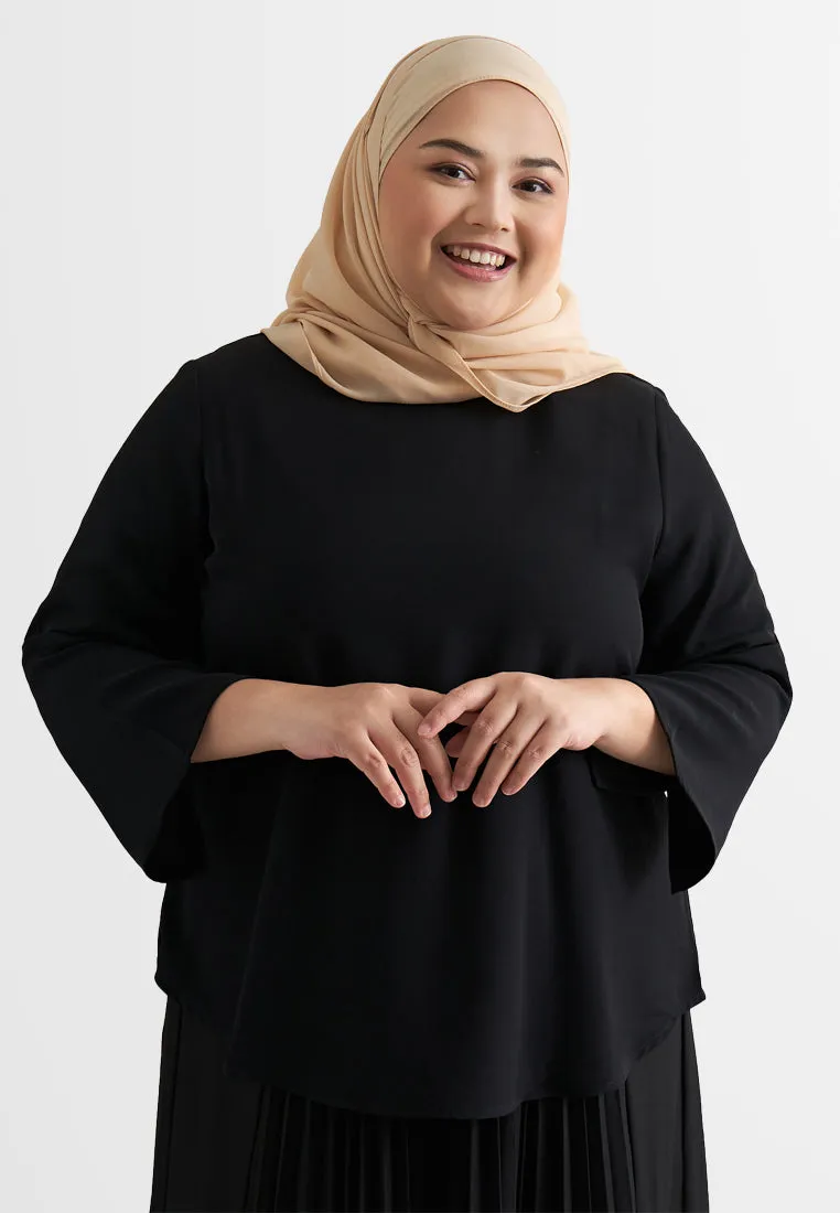 Amelia Minimalist Slit Sleeve Blouse