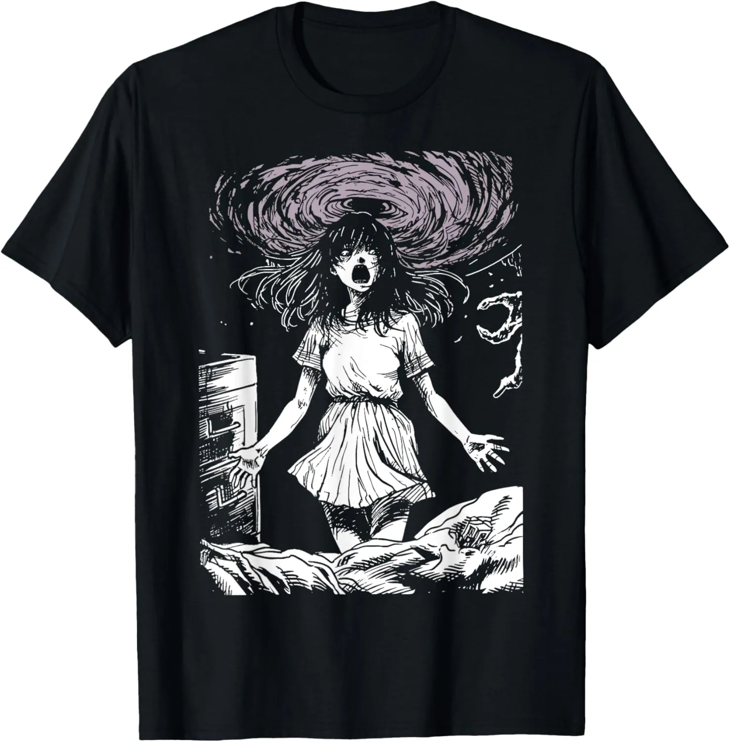Anime Manga Horror | Retro 80s 90s Grunge Aesthetic | Goth T-Shirt