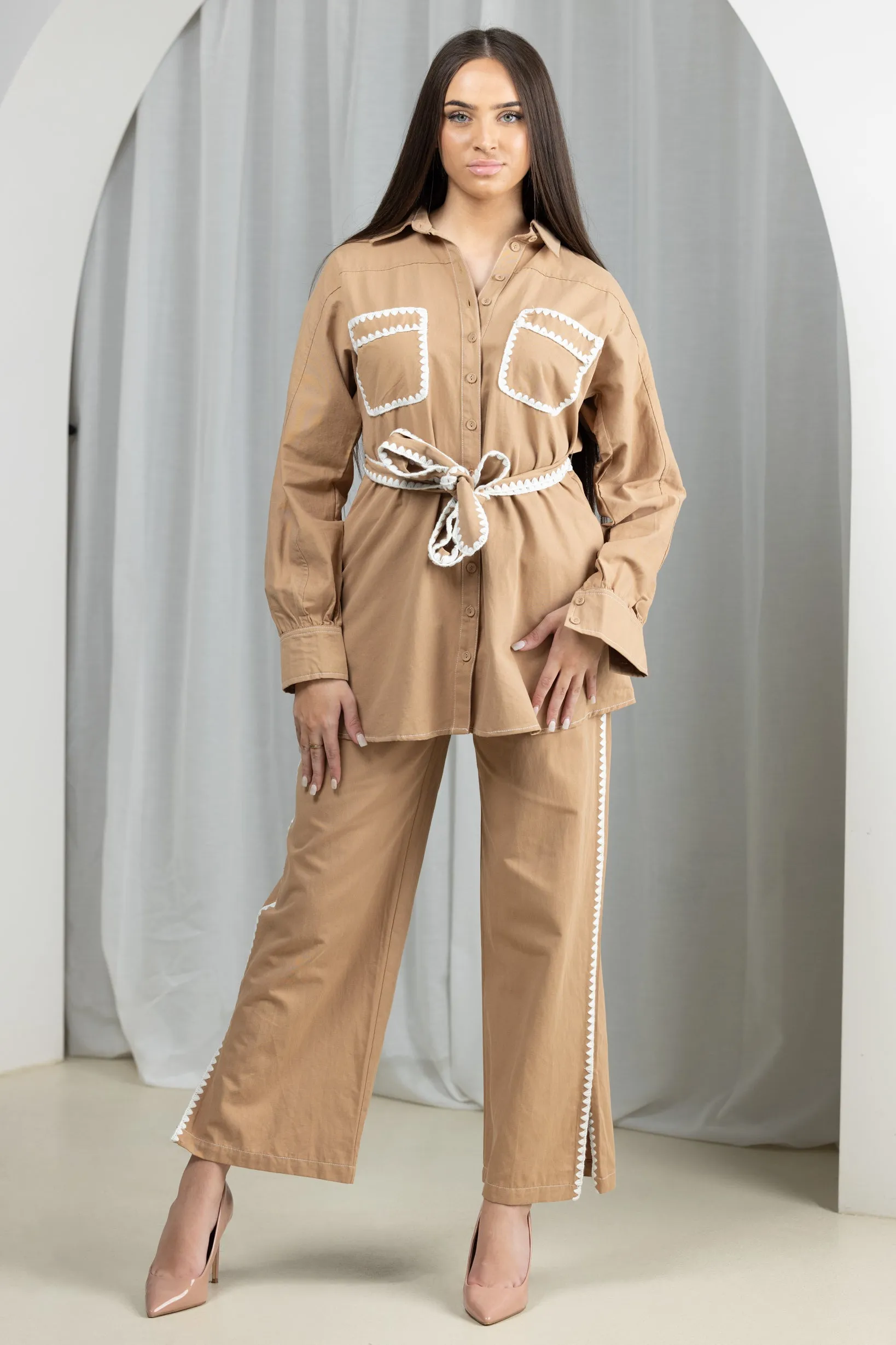 Aziza Cotton Tie Shirt