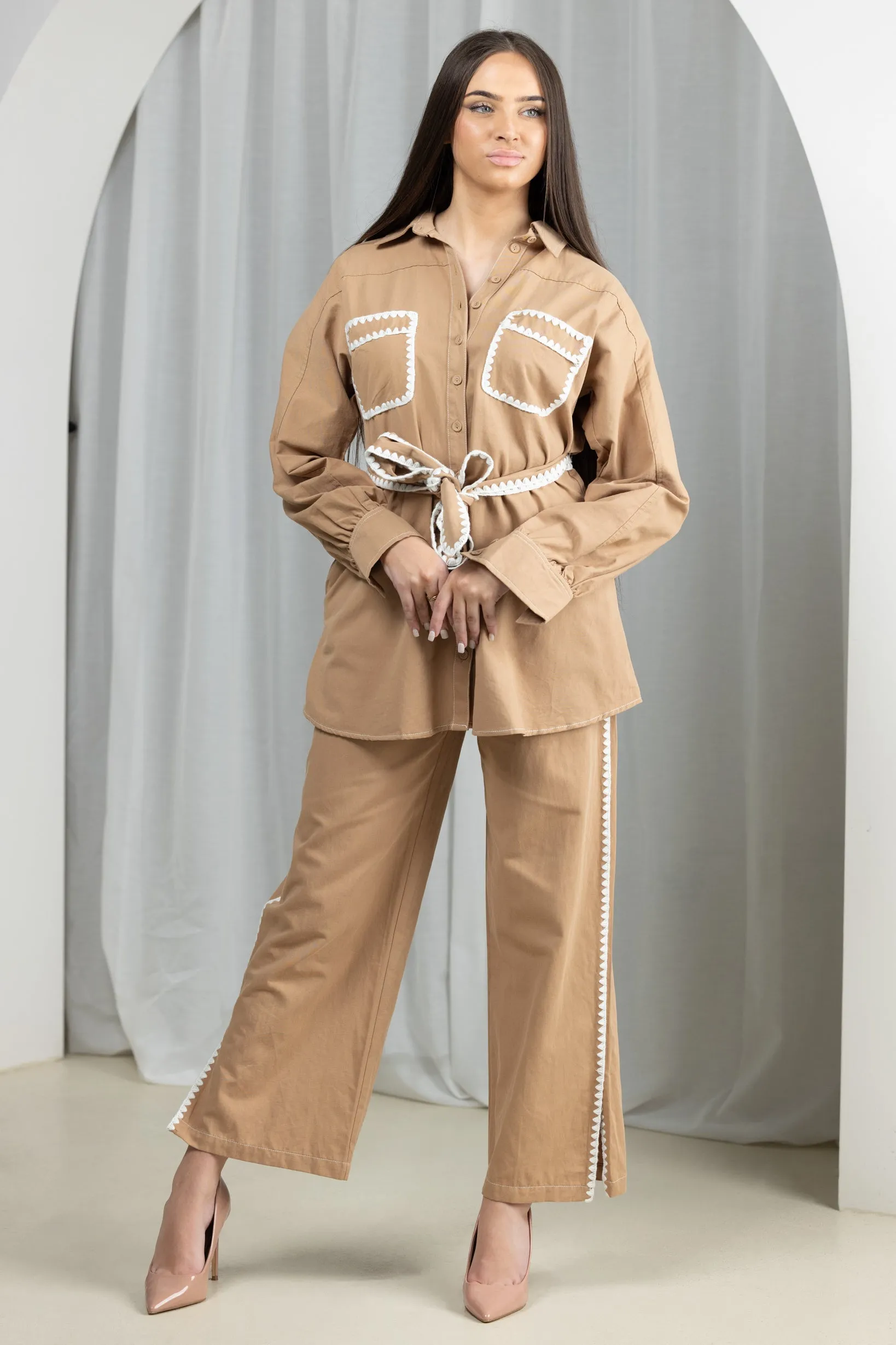 Aziza Cotton Tie Shirt