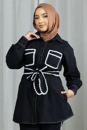 Aziza Cotton Tie Shirt