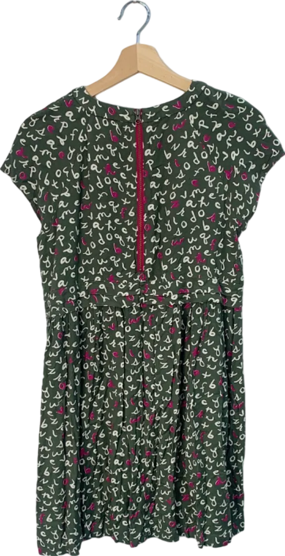 Boden Green Alphabet Print Dress 13-14