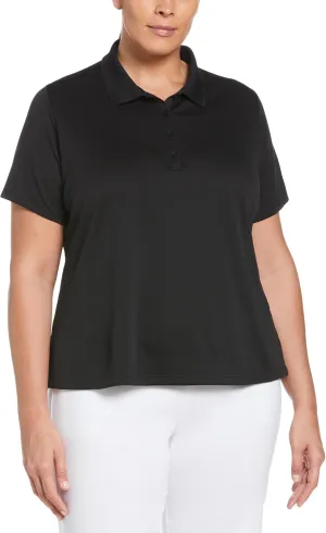 Callaway Women's Solid Swing Tech Short Sleeve Golf Polo Shirt