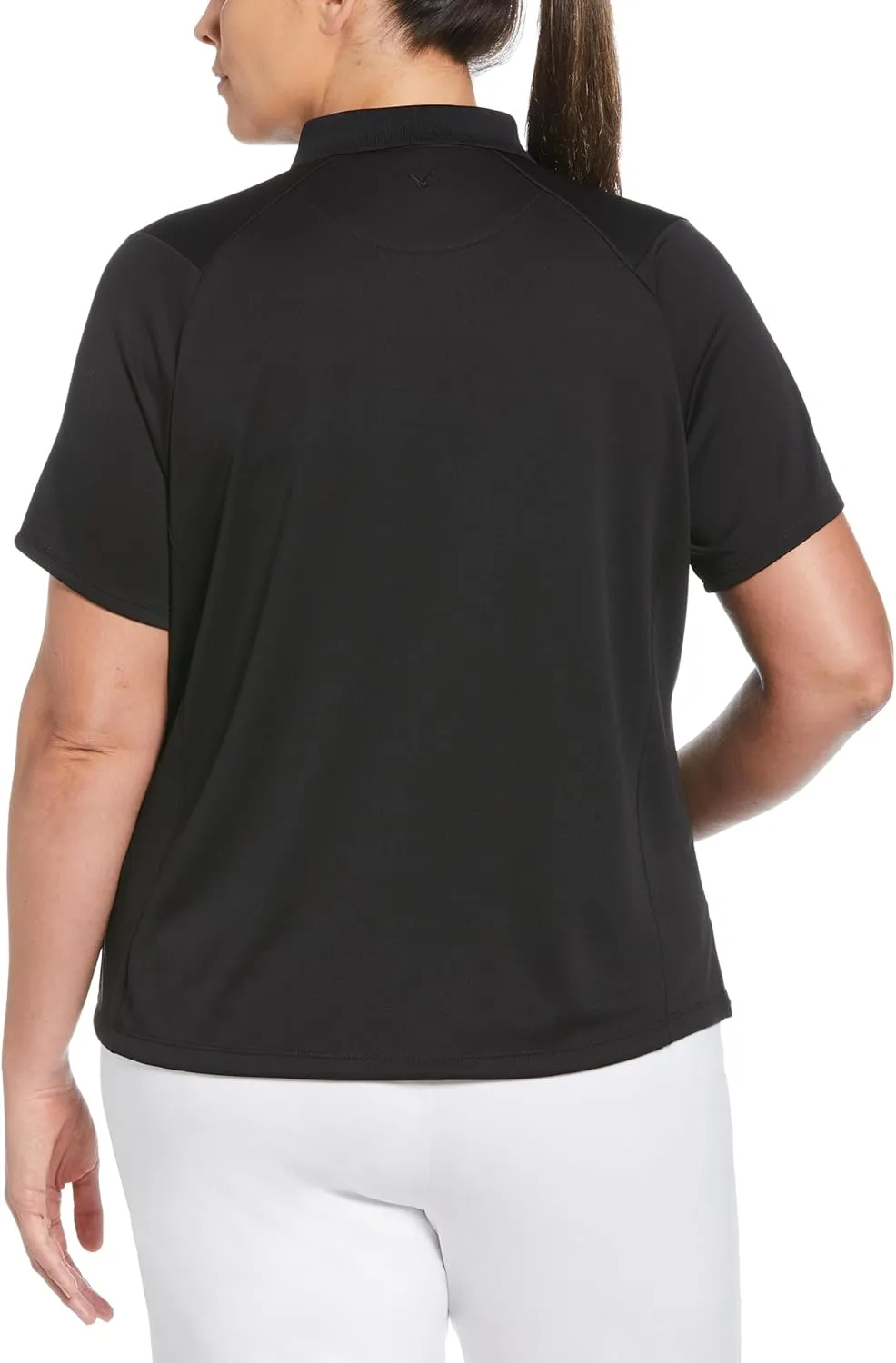 Callaway Women's Solid Swing Tech Short Sleeve Golf Polo Shirt
