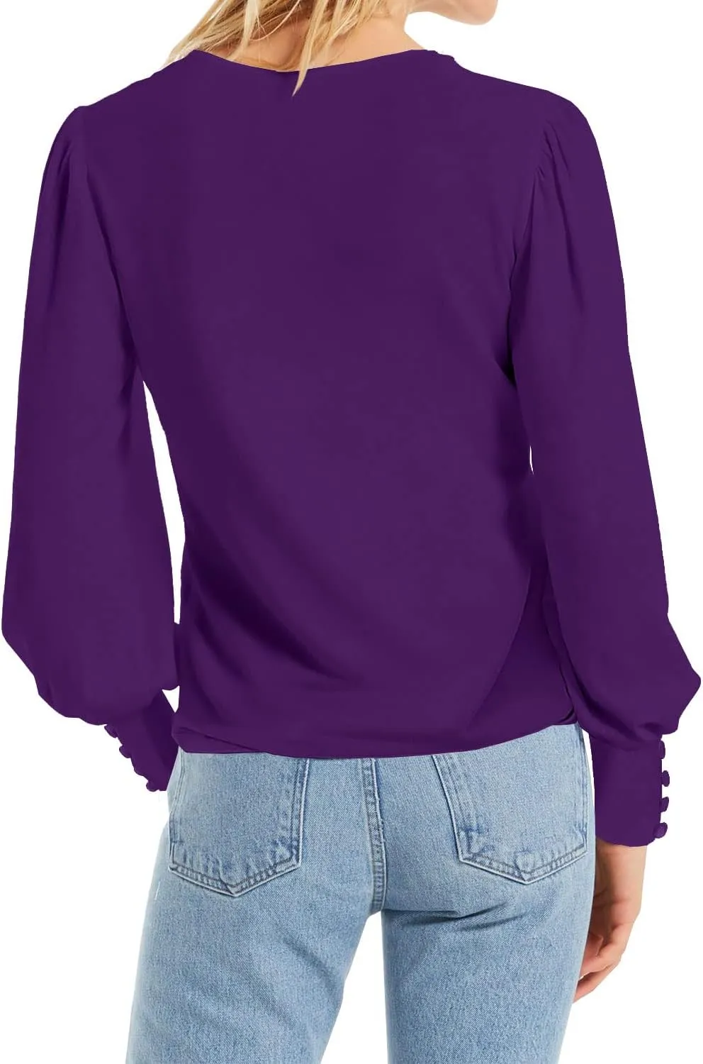 DOROSE Womens Tops Puff Sleeve Blouses Dressy Casual Work T Shirts