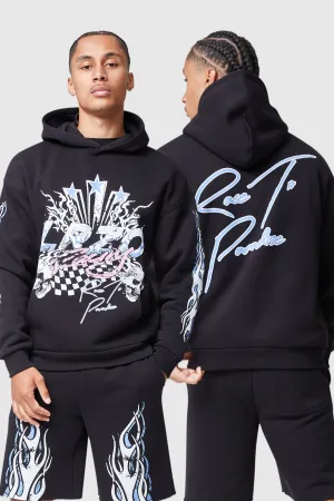 FLAMES HOOD - BLACK