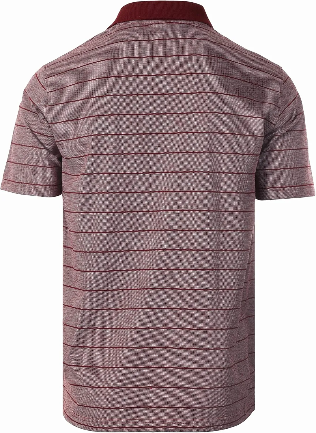 Gioberti Mens Regular Fit Yarn Dye Striped Short Sleeve Polo Shirt with Pocket