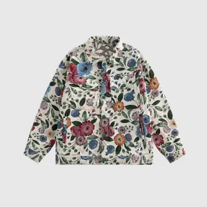 Men's Hip-hop Fashion Floral Jacquard Shirt
