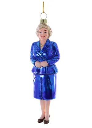 Mercury Glass Golden Girls Rose Christmas Ornament