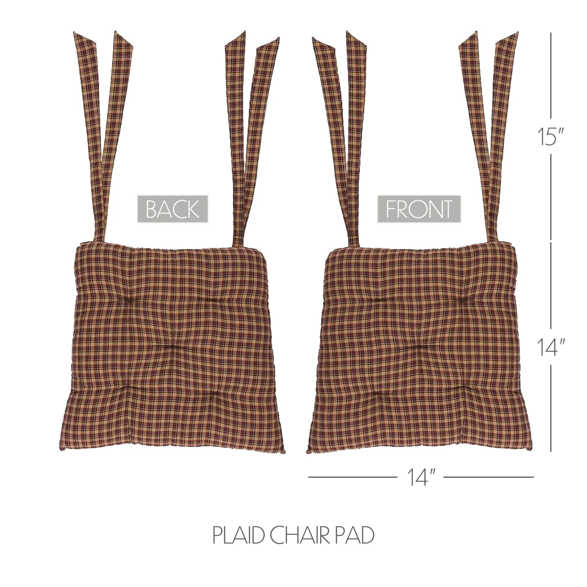 Patriotic Patch Plaid Chair Pad