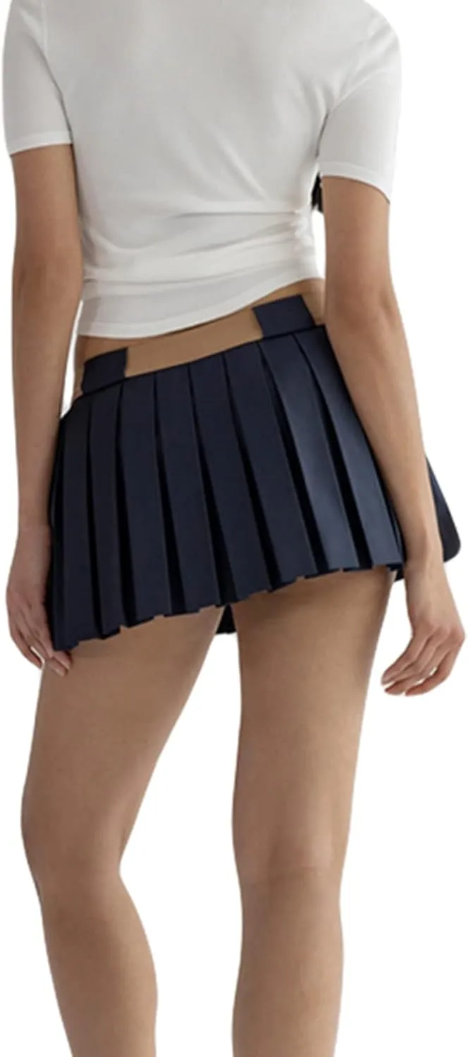 Womens Low Waist Jean Skirts Casual Denim Mini Skirt Y2k Bodycon Short Skirt Aesthetic Vintage Streetwear